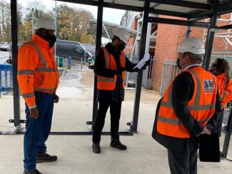 Local MP tours H A Marks Rail Project in Fleet