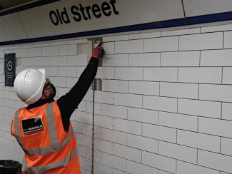 Platform Tiling Works continuing at Old Street